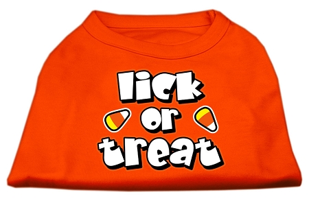 Lick or Treat Screen Print Shirts Orange Lg